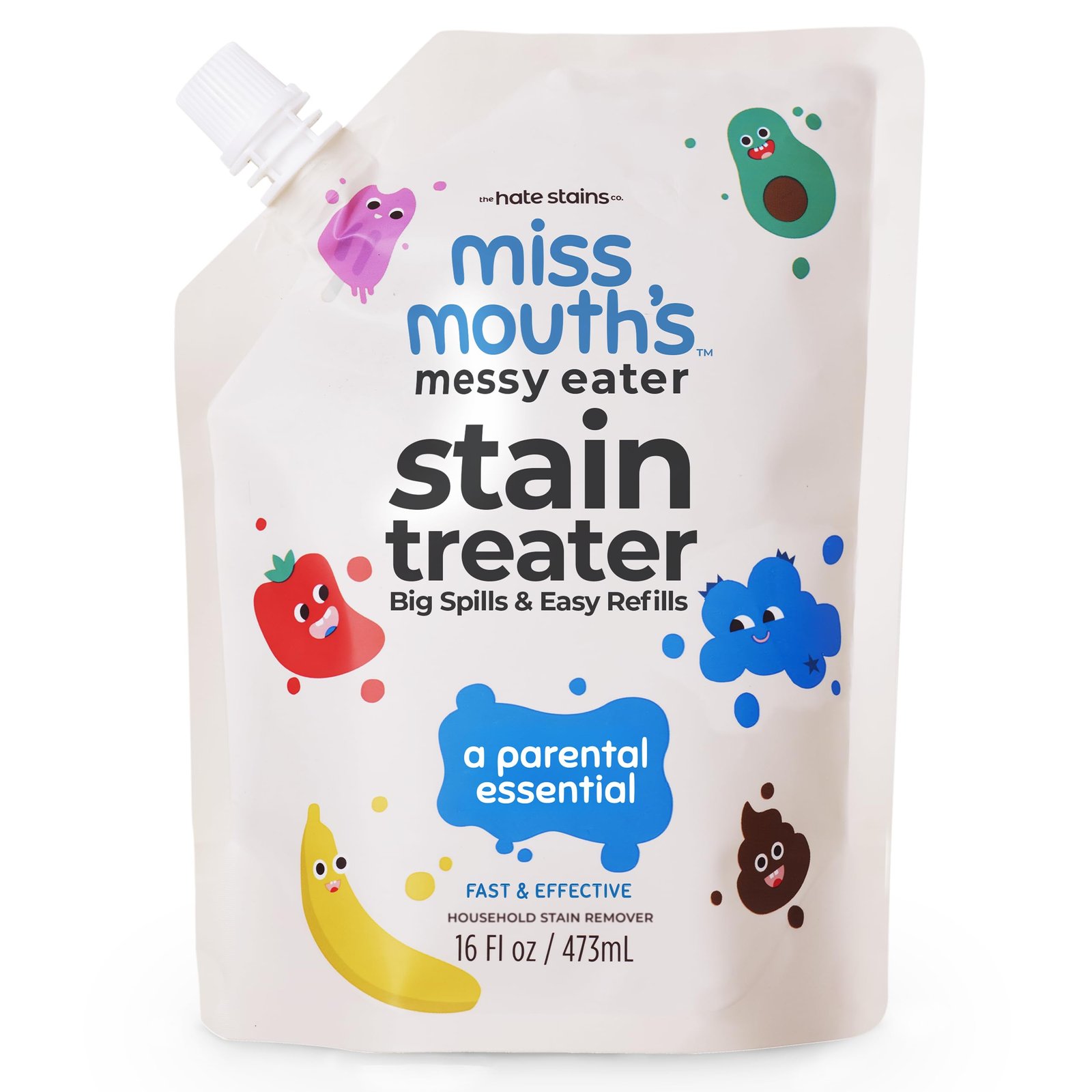 Version 1.0.0 Miss Mouth's Messy Eater Stain Treater - 16oz Refill - Newborn & Baby Essentials - No Dry Cleaning Food, Grease, Coffee Off Laundry, Underwear, Fabric - Image 1