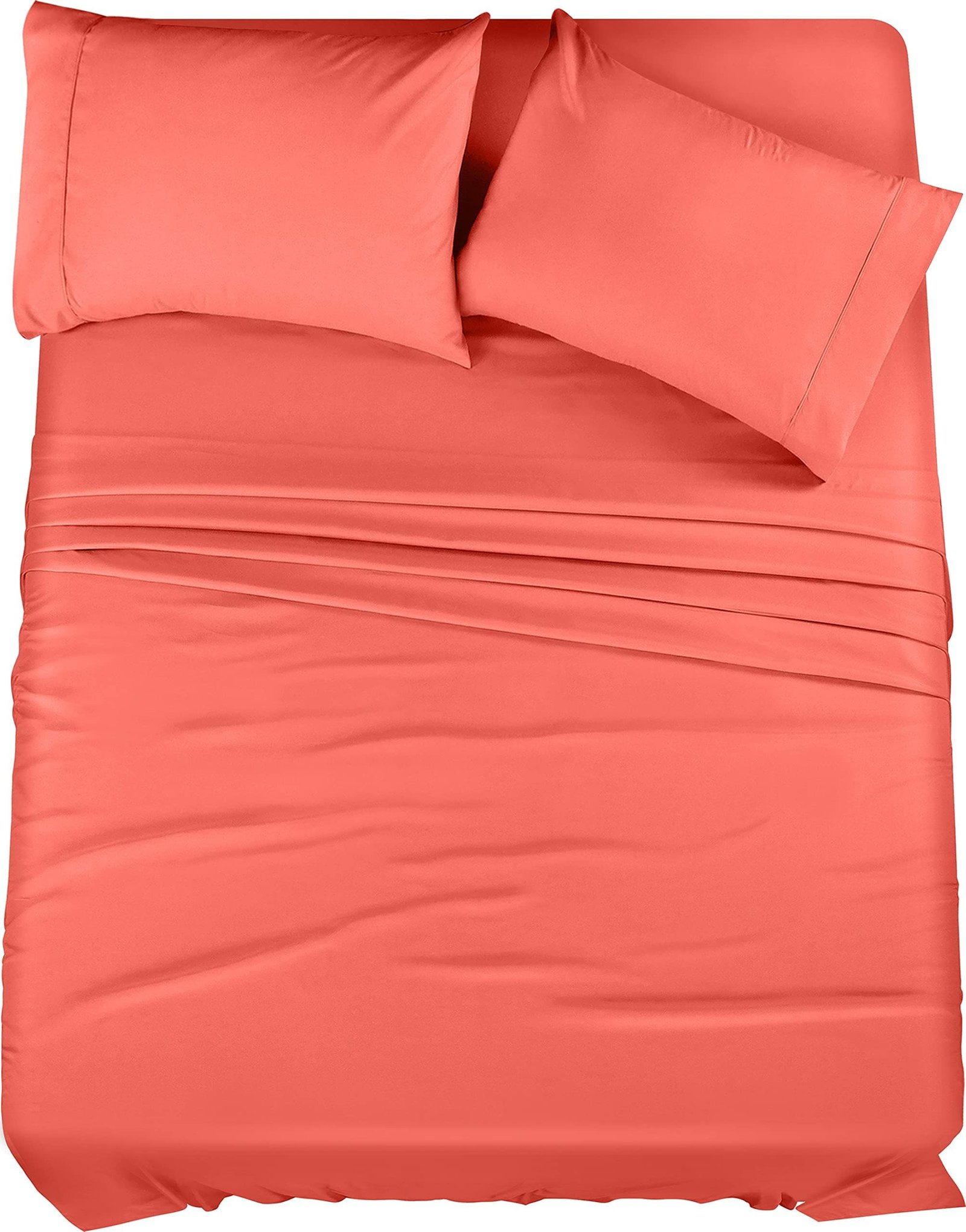 Version 1.0.0 Utopia Bedding Full Bed Sheets Set - 4 Piece Bedding - Brushed Microfiber - Shrinkage and Fade Resistant - Easy Care (Full, Coral) - Image 1