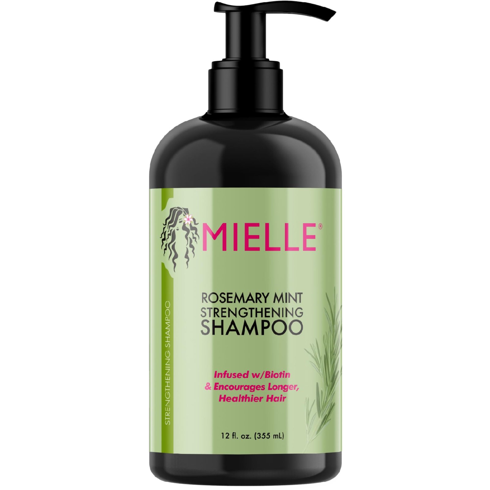 Version 1.0.0 Mielle Organics Rosemary Mint Strengthening Shampoo Infused with Biotin, Cleanses and Helps Strengthen Weak and Brittle Hair, 12 Ounces - Image 1