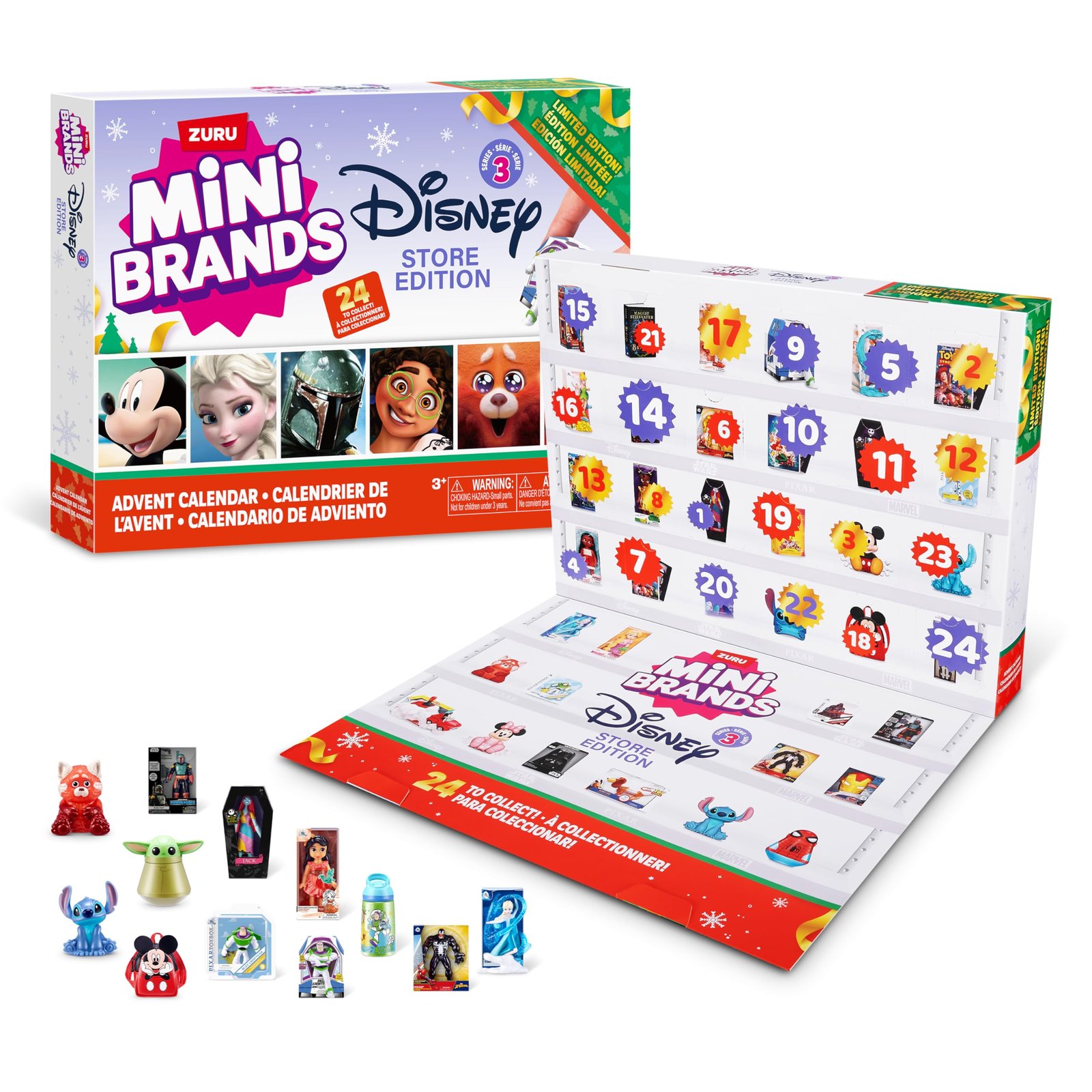 Version 1.0.0 Disney Advent Calendar 2024 by ZURU Mini Brands Limited Edition Advent Calendar, 24 Days of Suprises, Mini Figures, Fun Christmas Toys for Kids, Best Gift for Girls and Boys Ages 3+ - Image 1