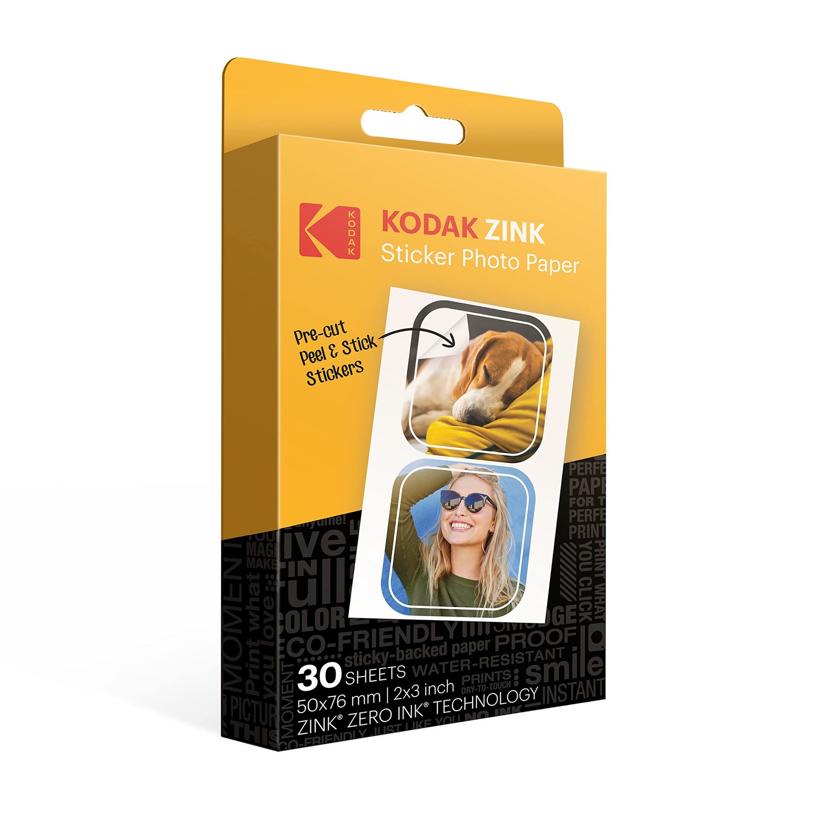 Version 1.0.0 Zink KODAK 2?x3? Premium Pre-Cut Sticker Photo Paper (30 Sheets) Compatible with All KODAK 2x3? Instant Print Products ? Except Printomatic - Image 1